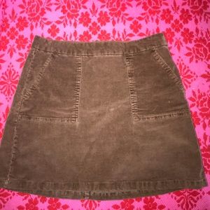 Aeropostale Prince & Fox brown corduroy skirt
